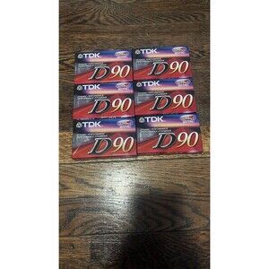 Lot of 6 TDK D90 High Output Blank Audio Cassette Tapes IECI / TYPE I  Sealed
